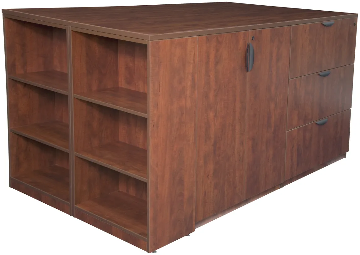 3 Storage Cabinet with Lateral File and Bookcase