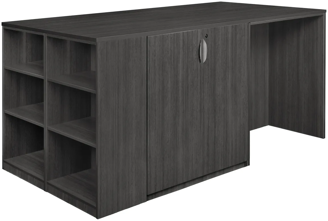 Stand Up Desk with Storage Cabinets
