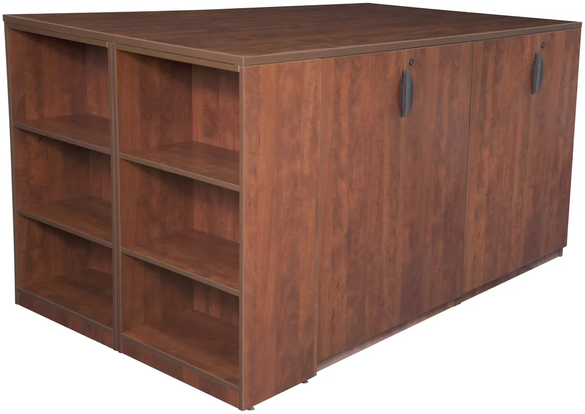Storage Cabinet Quad with Bookcase