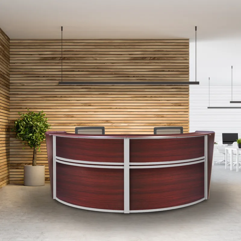 2 Person Curved Reception Desk