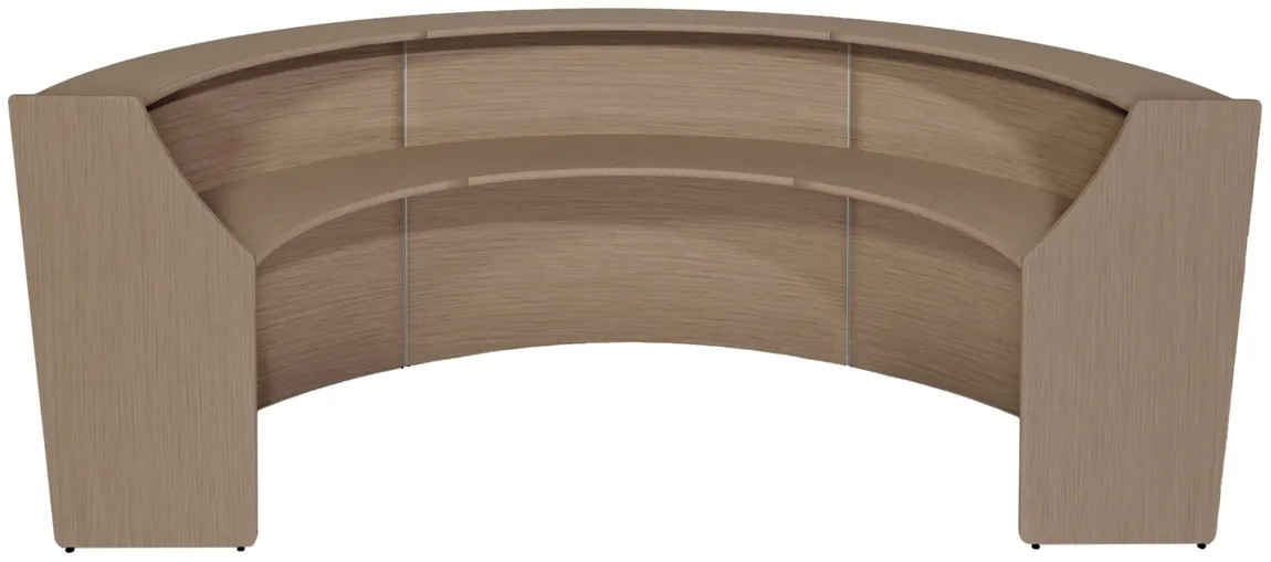 3 Person Curved Reception Desk