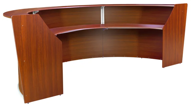 3 Person Curved Reception Desk