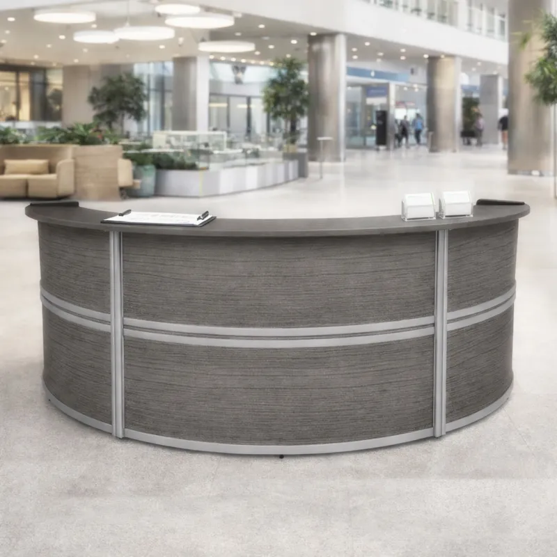 3 Person Curved Reception Desk
