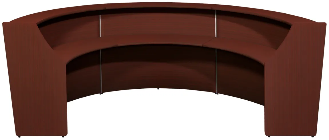 3 Person Curved Reception Desk