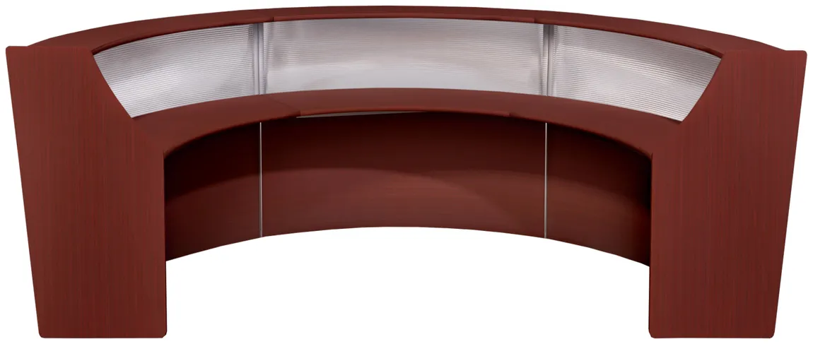 3 Person Curved Reception Desk