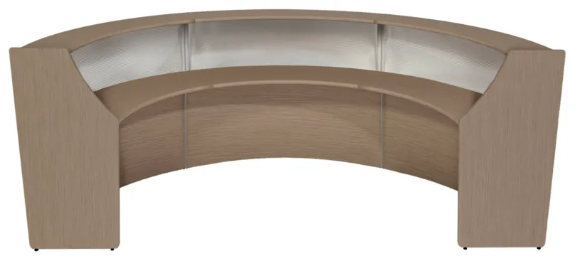 3 Person Curved Reception Desk