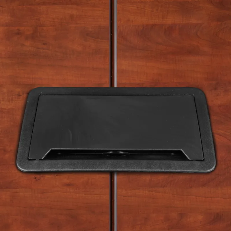 small rectangular conference table with power 12