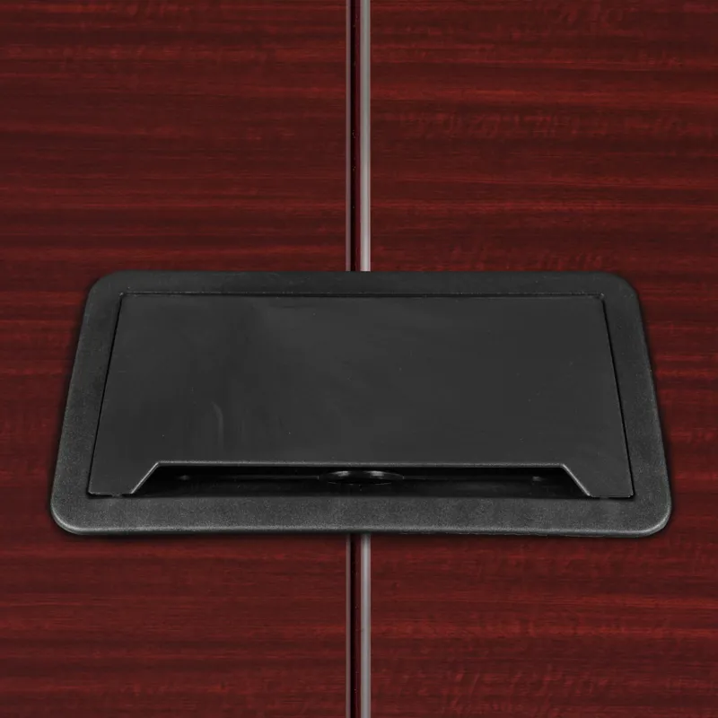 small rectangular conference table with power 12