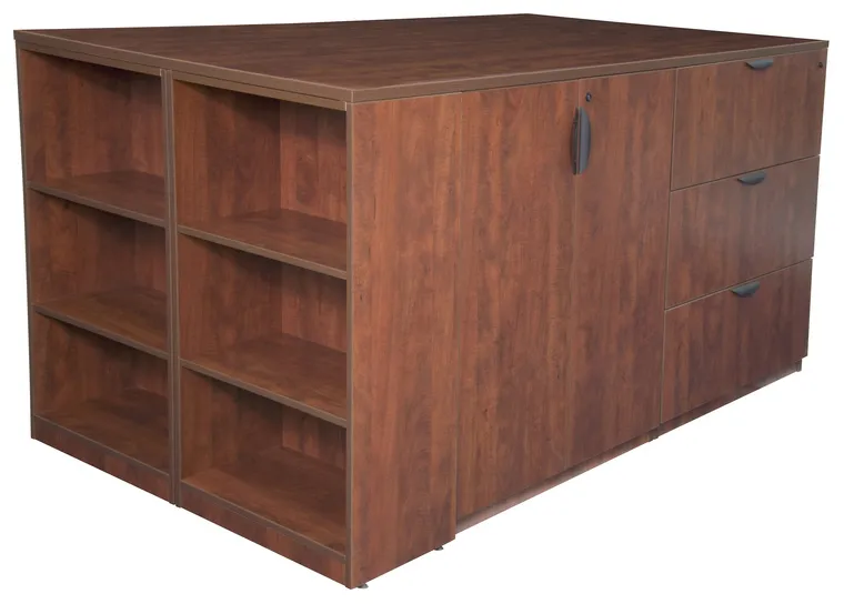 2 Person Standing Desk with Storage