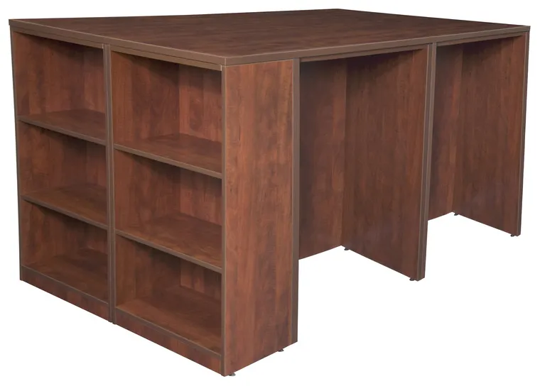 3 Person Standing Desk with Lateral Drawers