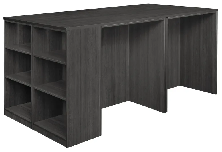 2 Person Standing Desk with Lateral Drawers