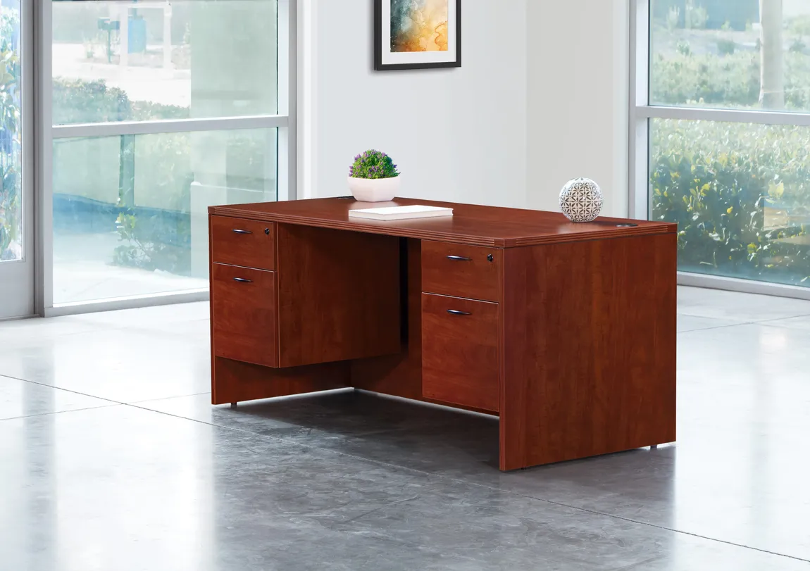 Rectangular Desk with Drawers