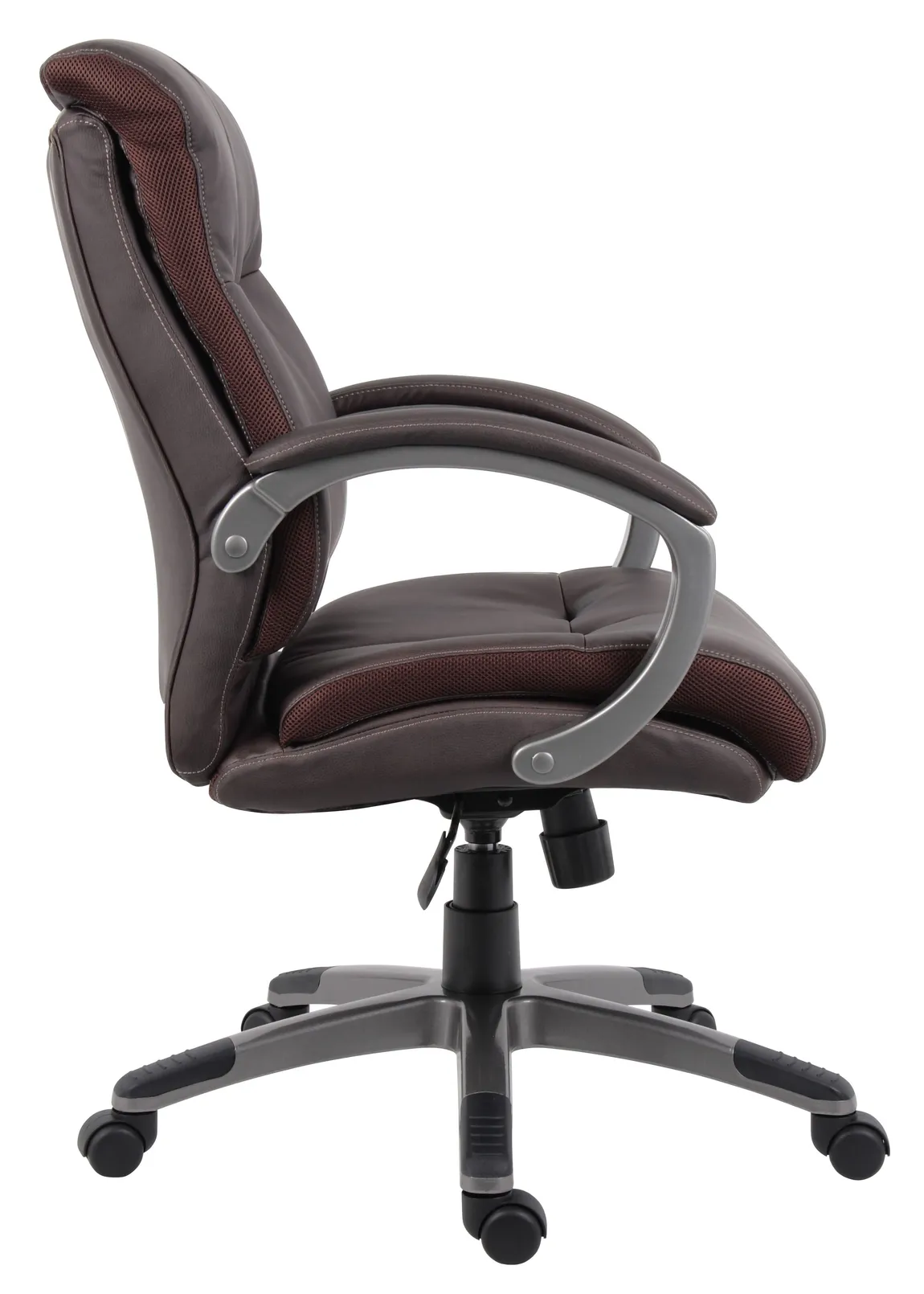 Brown Leather Mid Back Executive Chair