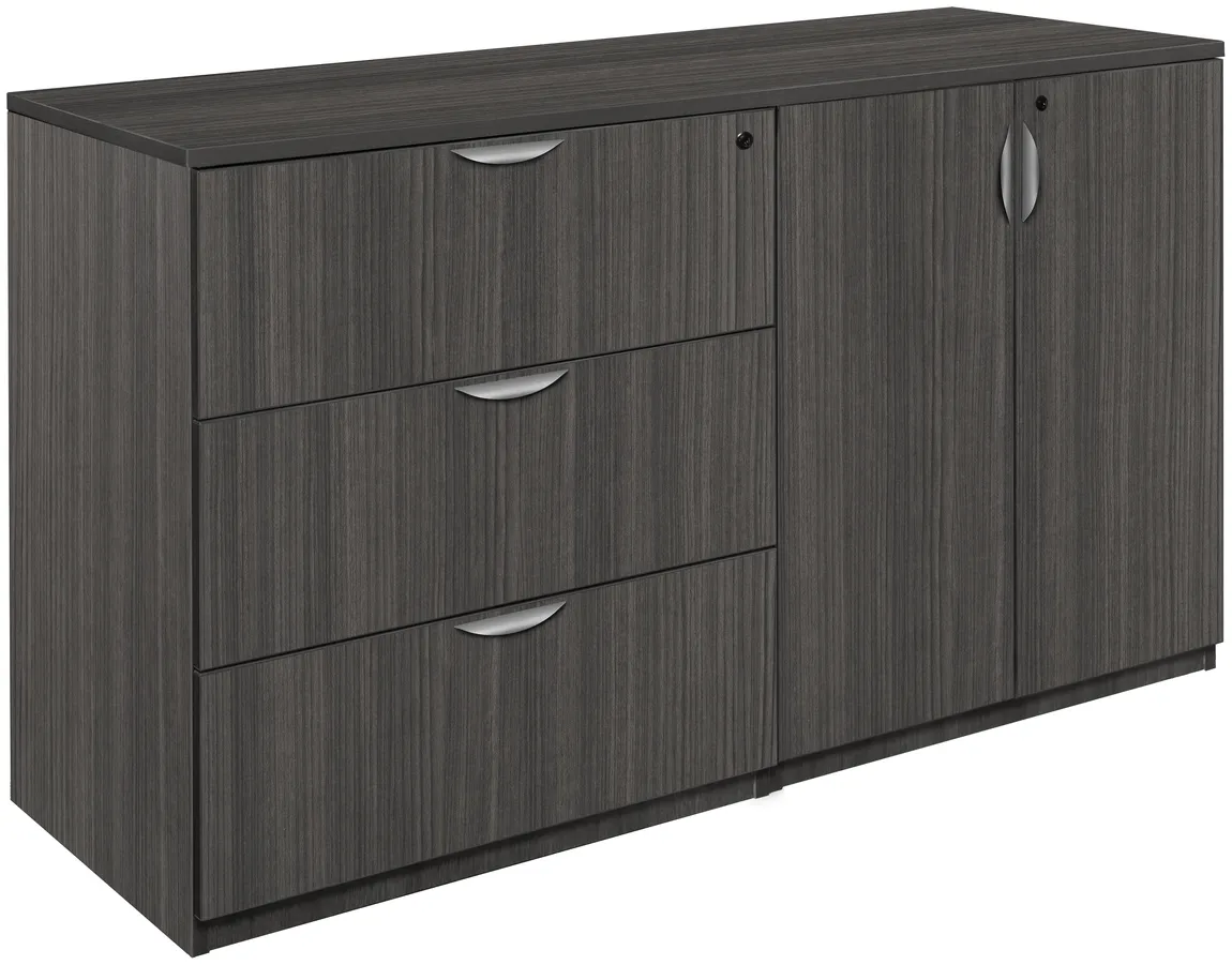 Lateral File Credenza with Shelves