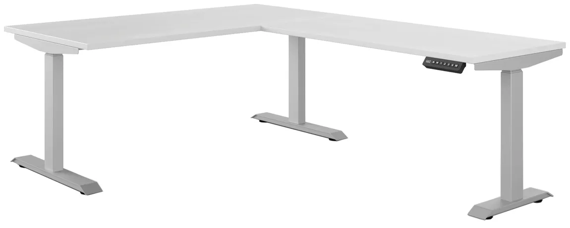 L Shape Height Adjustable Desk