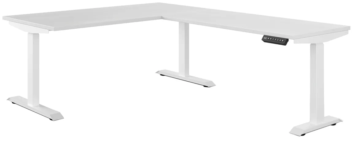 L Shape Height Adjustable Desk