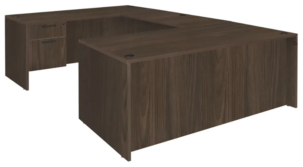 U Shaped Desk with Drawers