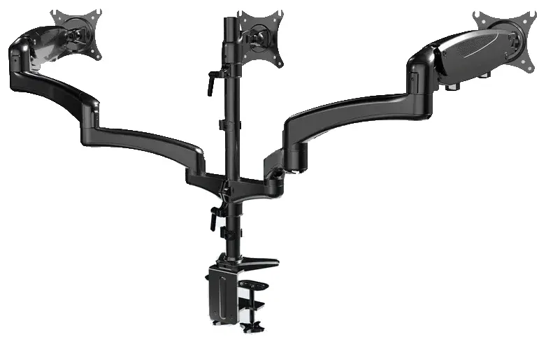 Clamp On Triple Monitor Arm