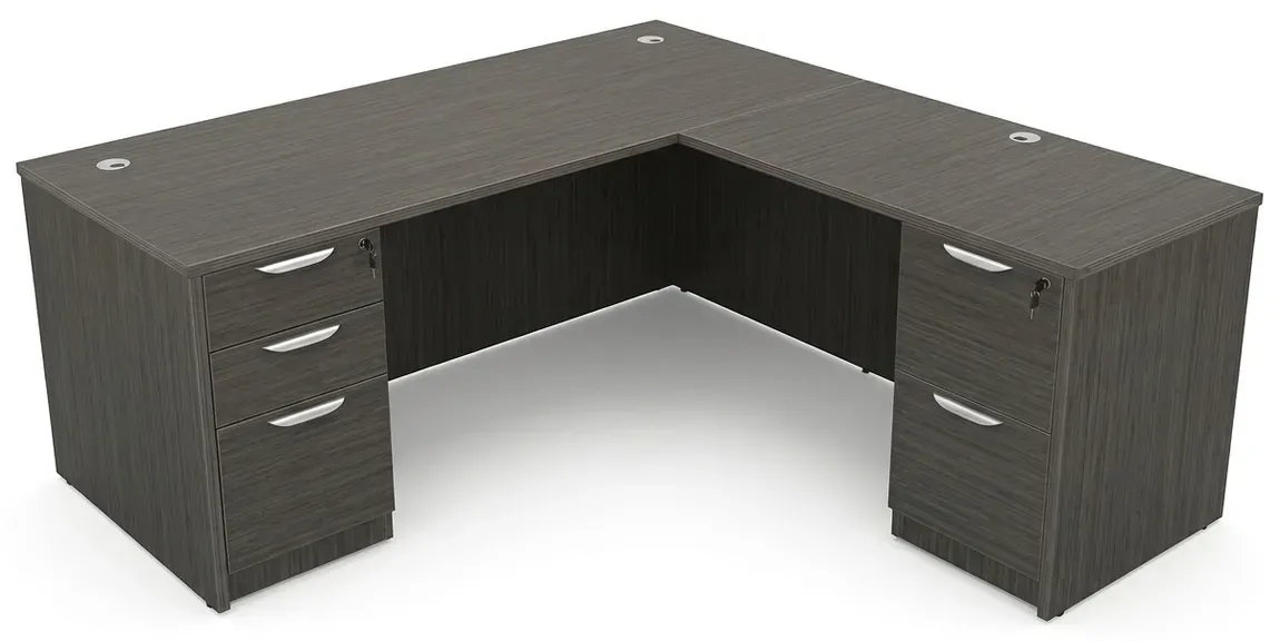 L Shaped Desk with Drawers