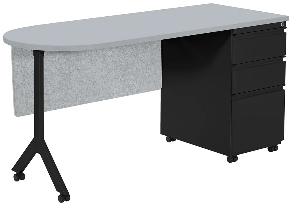 Mobile Classroom Desk with Drawers