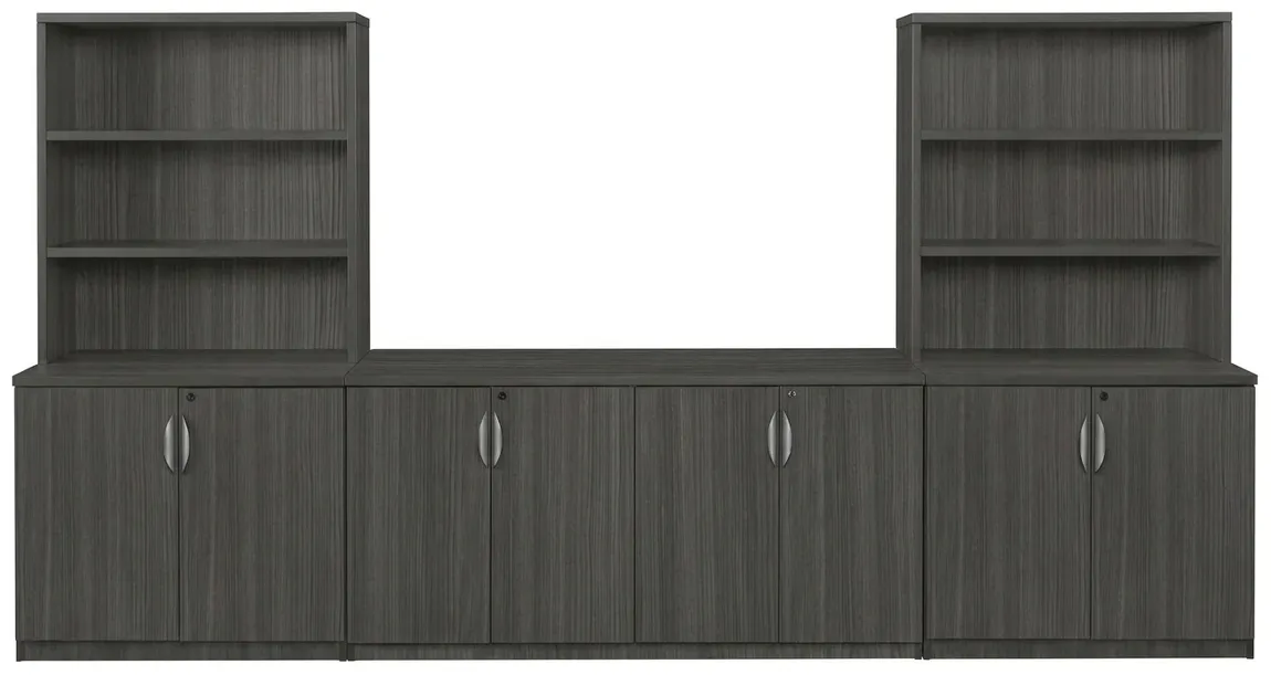Credenza Wall Unit with Open Shelf Storage
