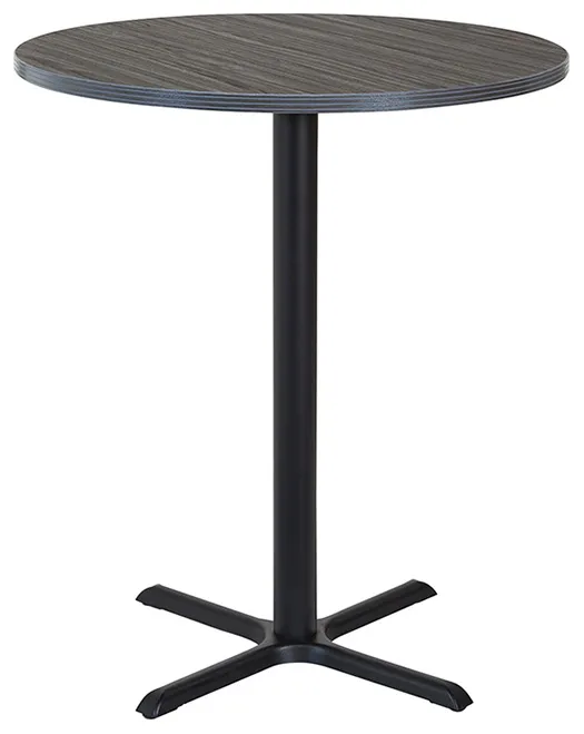 Round Bar Height Table with Metal Base