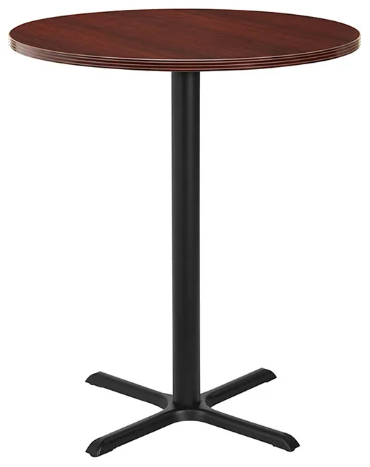 Round Bar Height Table with Metal Base