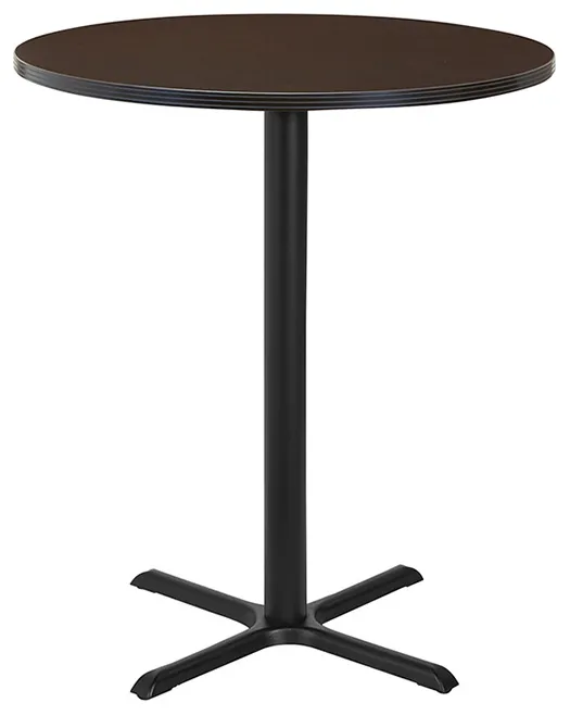 Round Bar Height Table with Metal Base