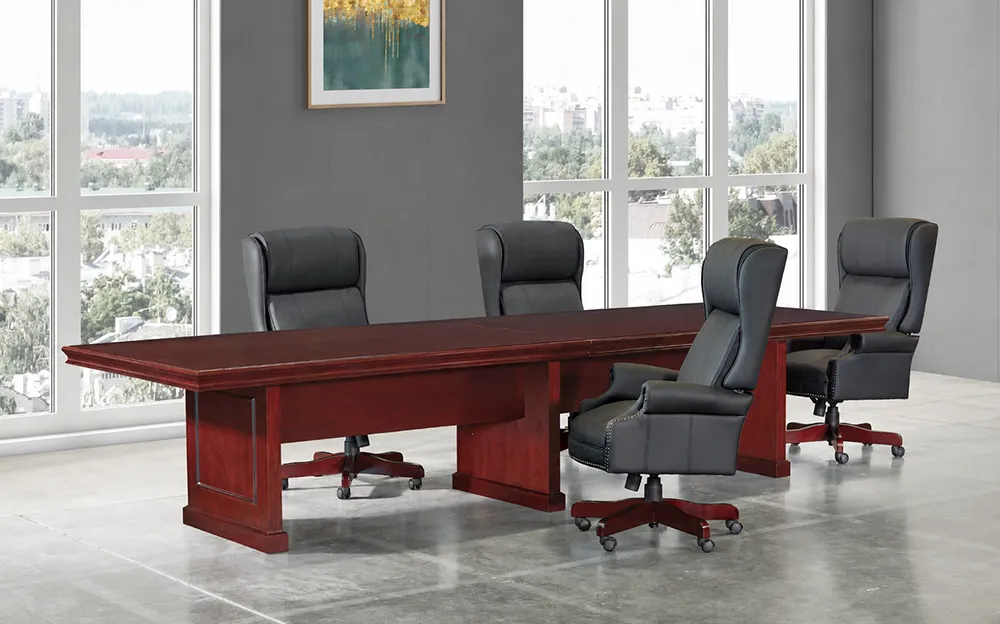 Rectangular Conference Table and Chairs Set