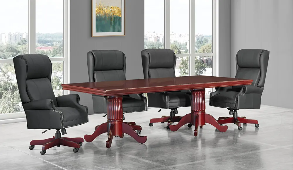 Rectangular Conference Table and Chairs Set