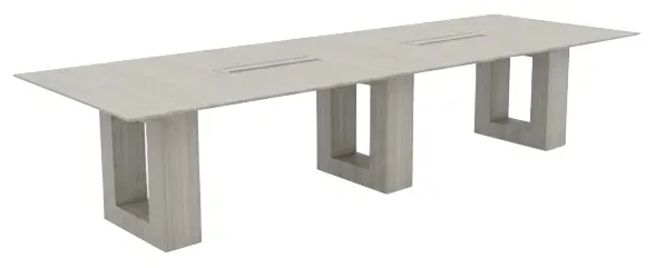 Conference Table with Chairs and Storage Set