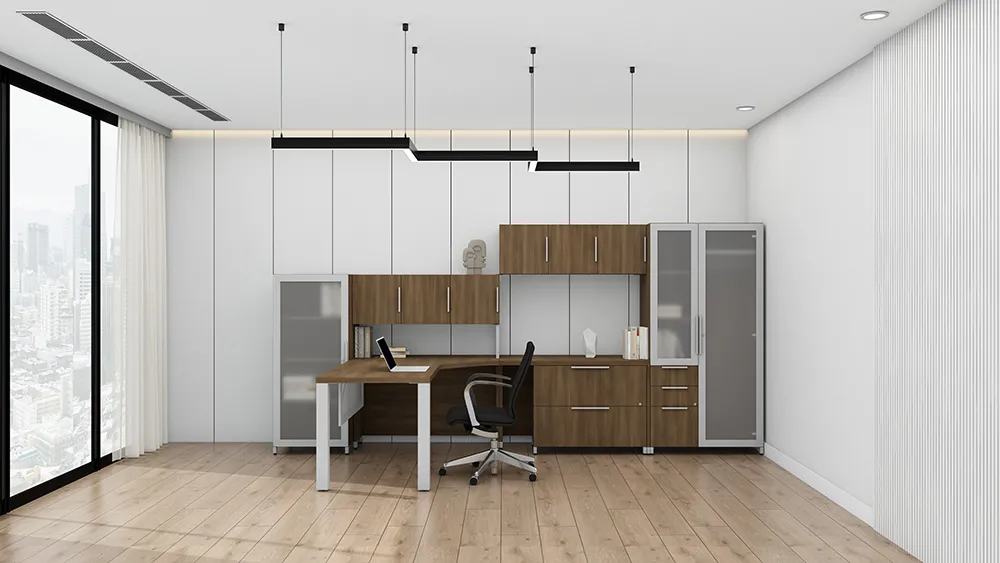 L Shaped Desk with Storage