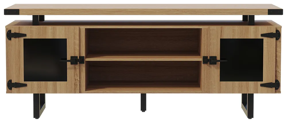 Storage Credenza with Glass Doors