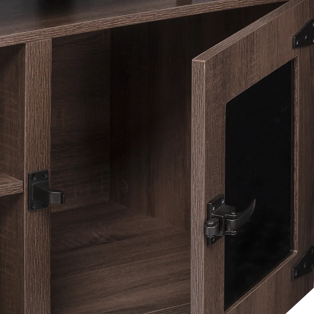 Storage Credenza with Glass Doors