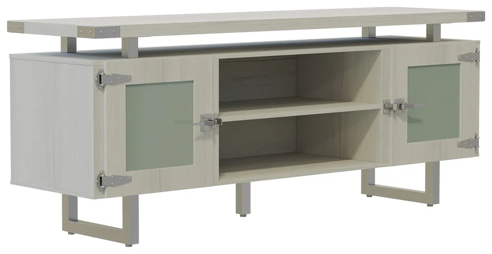Storage Credenza with Glass Doors