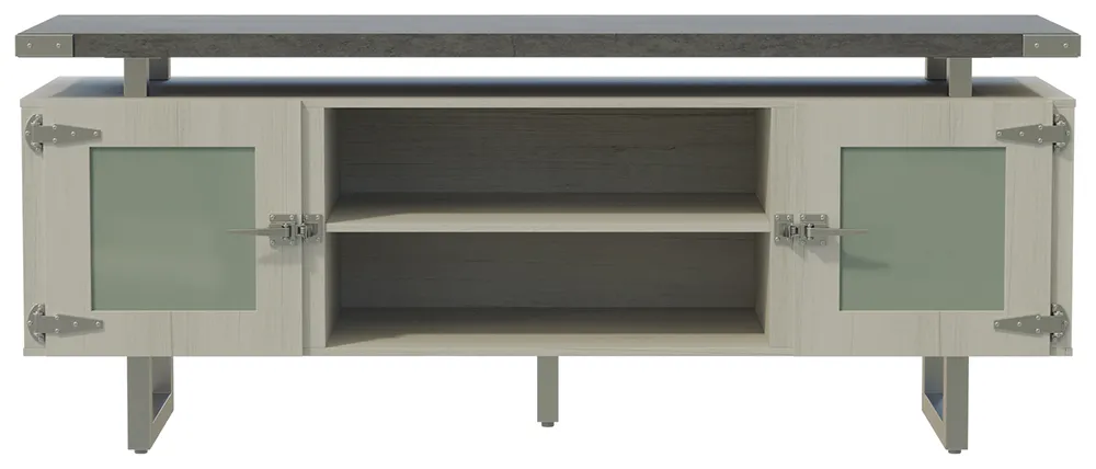 Storage Credenza with Glass Doors