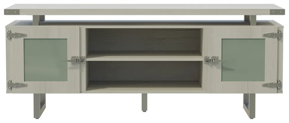 Storage Credenza with Glass Doors