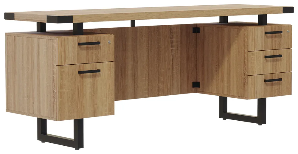Credenza Desk with Drawers