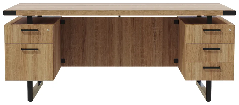 Double Pedestal Desk with Drawers