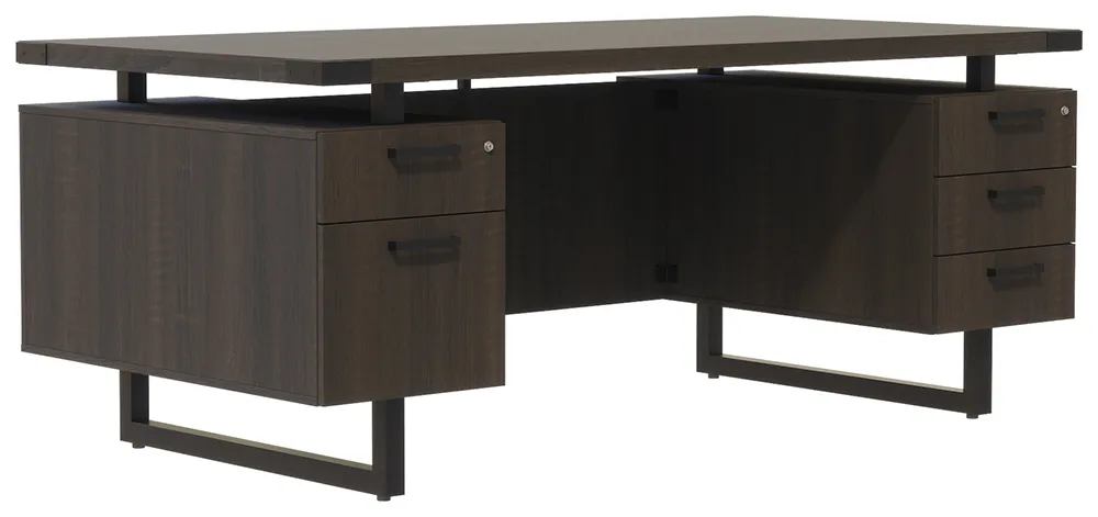 Double Pedestal Desk with Drawers