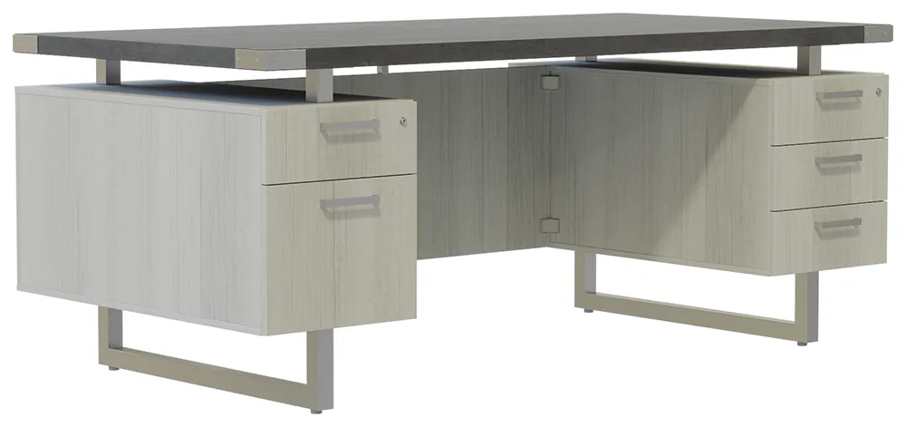 Double Pedestal Desk with Drawers