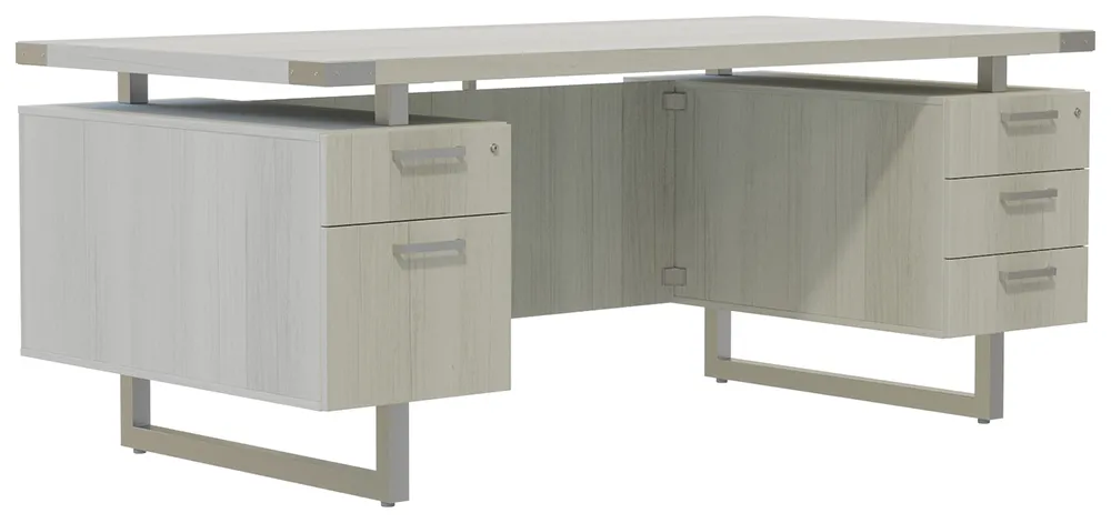 Double Pedestal Desk with Drawers