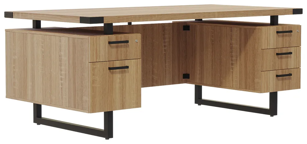 Double Pedestal Desk with Drawers