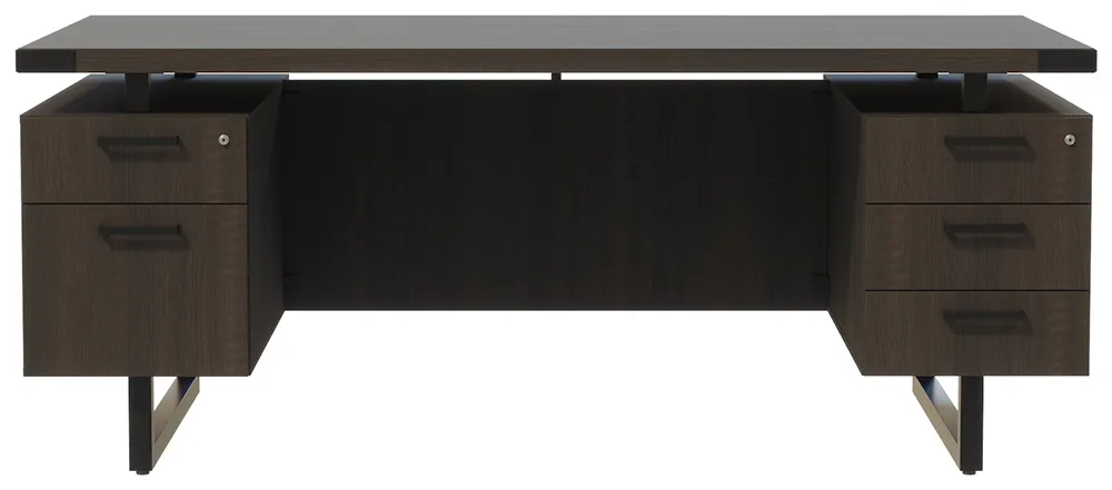 Double Pedestal Desk with Drawers