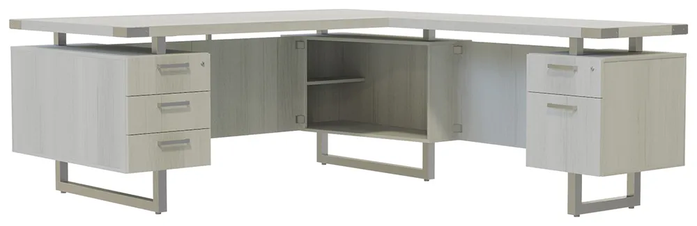 L Shaped Desk with Drawers