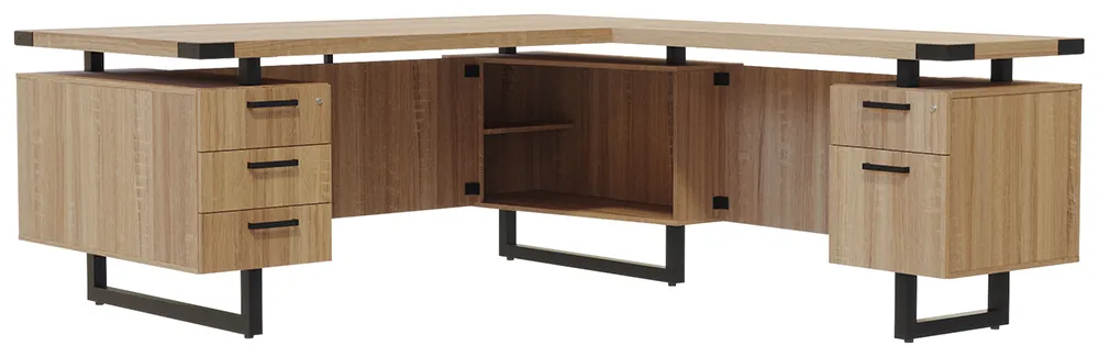L Shaped Desk with Drawers