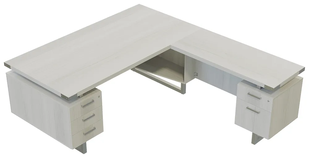 L Shaped Desk with Drawers
