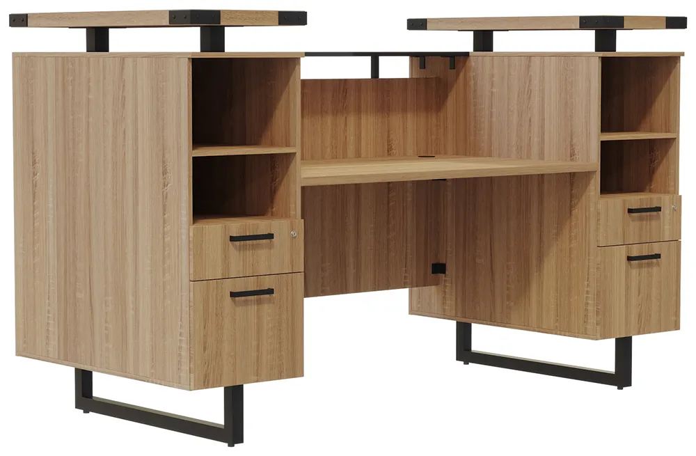 Modern Reception Desk with Drawers