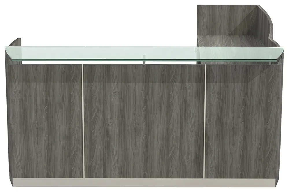 L Shaped Reception Desk with Drawers
