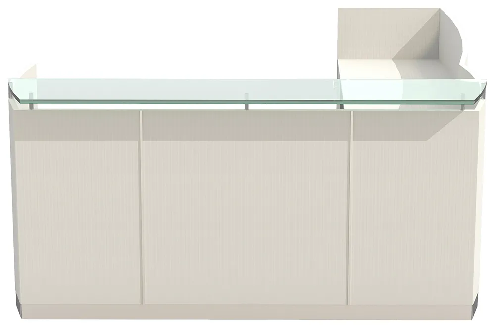 L Shaped Reception Desk with Drawers